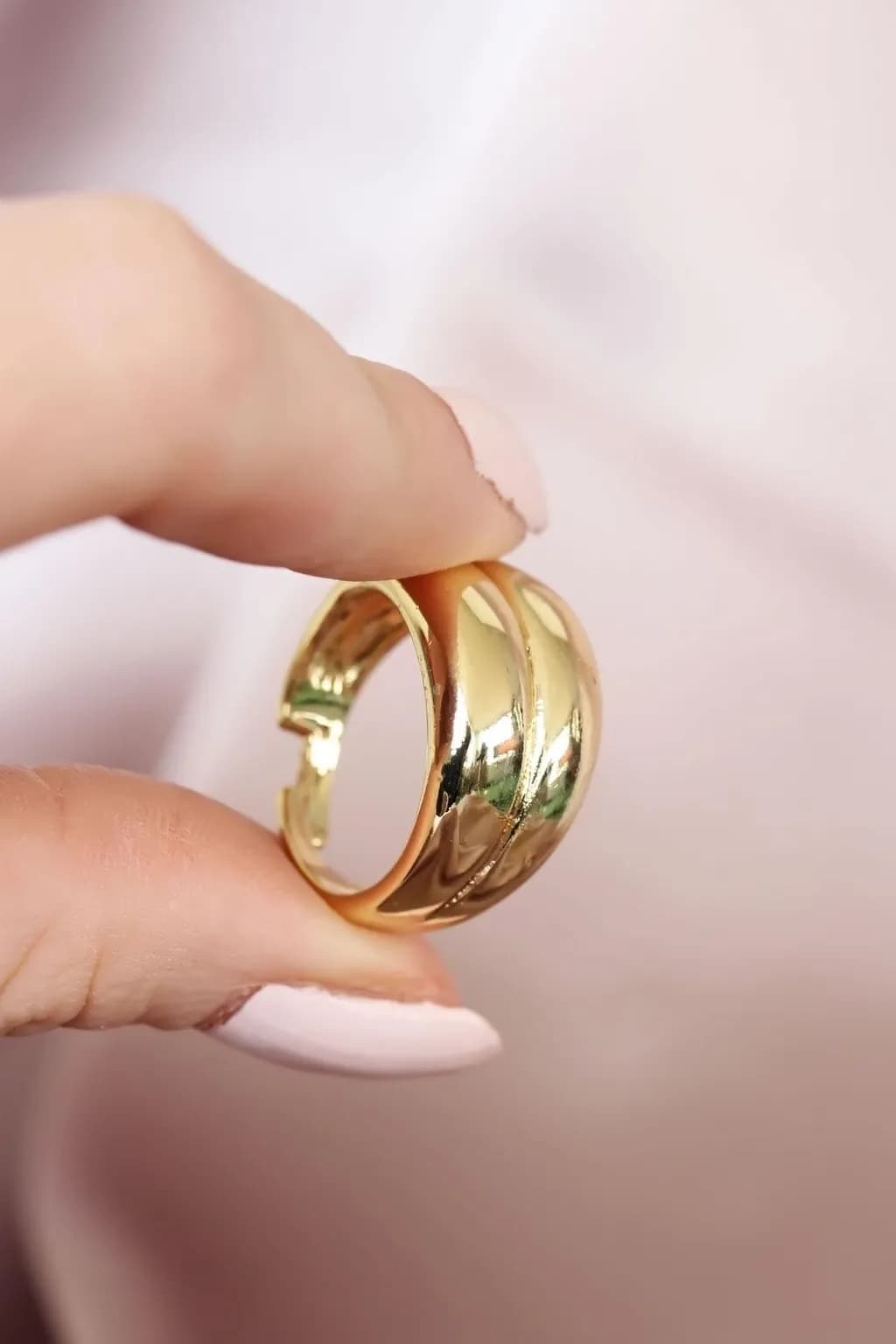 Metal Gold Ayarlamalı Yüzük