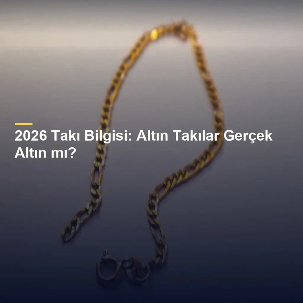 2026 Takı Bilgisi: Altın Takılar Gerçek Altın mı?