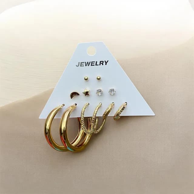Trinity Set Gold Küpe